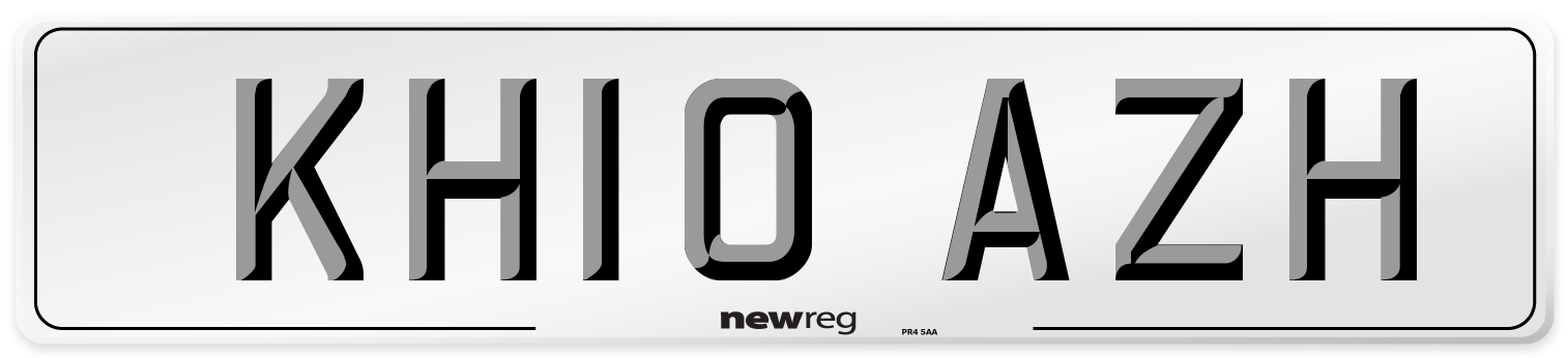 KH10 AZH Number Plate from New Reg